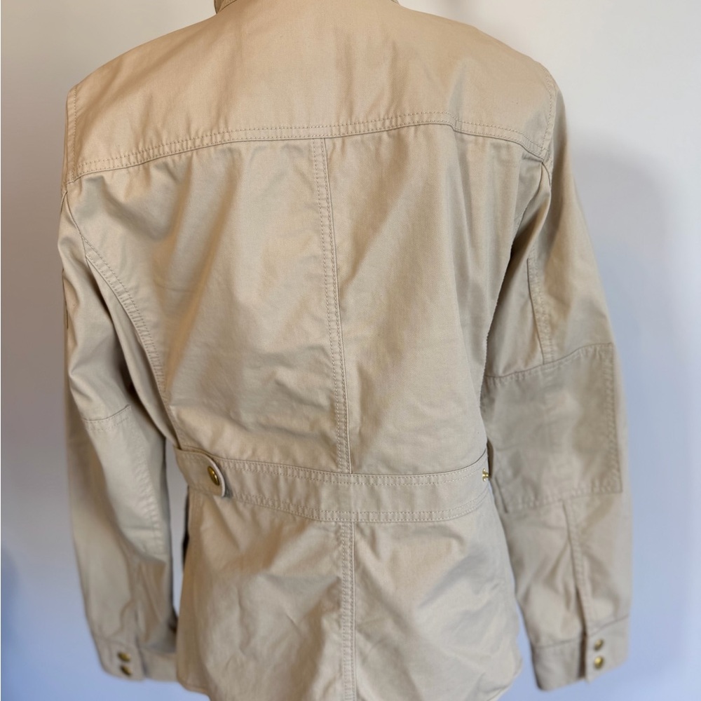 J. Crew Tan Utility Jacket with Gold Buttons - Picture 4 of 14